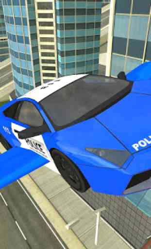 Carros voando da polícia sim futurista 3d 1