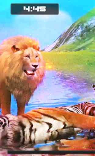 Leão vs tigre selvagem animal simulador jogo 2