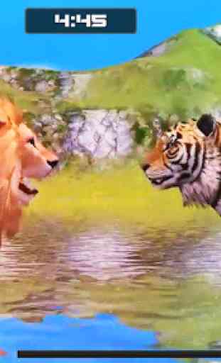 Leão vs tigre selvagem animal simulador jogo 3