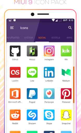 MIUI 9 - Icon Pack FREE 3