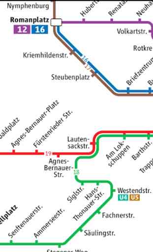 Munich Tram Map 3