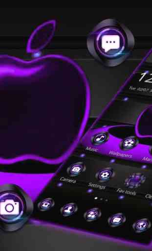Tema de negócios de tecnologia de néon violeta 1