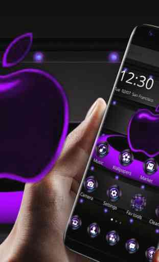 Tema de negócios de tecnologia de néon violeta 2