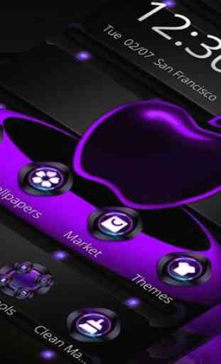 Tema de negócios de tecnologia de néon violeta 3