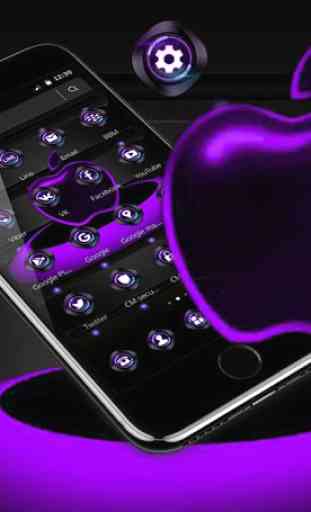 Tema de negócios de tecnologia de néon violeta 4