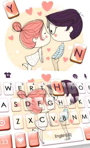 Tema Keyboard Couple Love Kiss 2