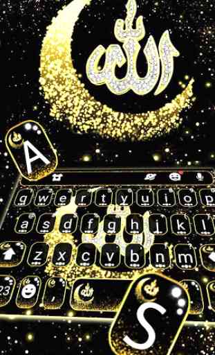 Tema Keyboard Glitter Allah 2
