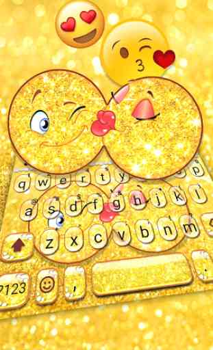 Tema Keyboard Kiss Emoji 2