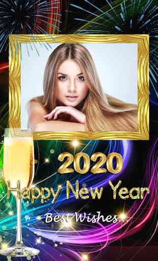 2020 Ano Novo Photo Frames Cumprimentando Desejos 3