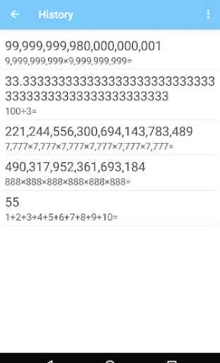 Calculator with many digit (Long number) 2