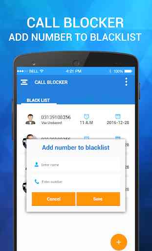 Chama lista negra -Chamada e bloqueador de SMS 2