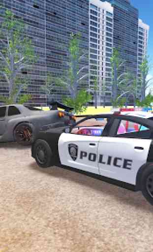 Condução de carro de polícia americana 1