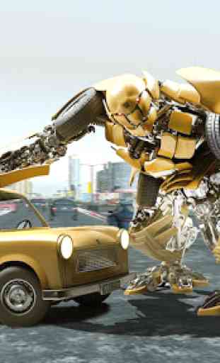 Futuristic Red Ranger Robots Car Transform War 20 3