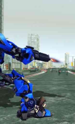 Futuristic Red Ranger Robots Car Transform War 20 4