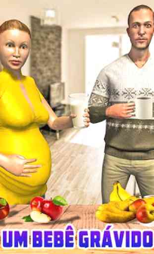 Mãe grávida virtual: diversão feliz da família 1