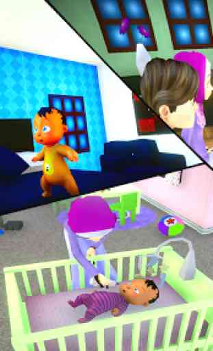 mãe real jogos de bebê 3d: sim da família virtual 3