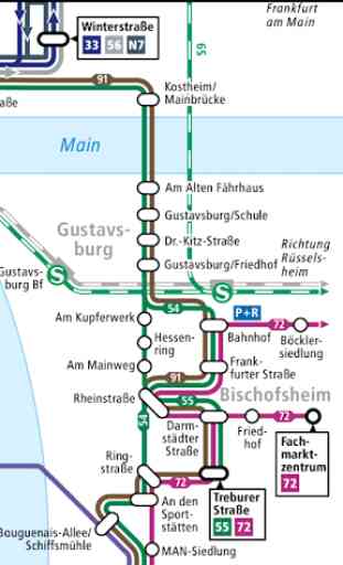 Mainz Tram & Bus Map 3