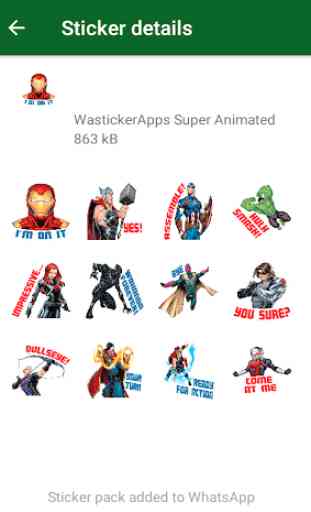 ☆ Novos adesivos de super heróis (WAStickerApps) 2