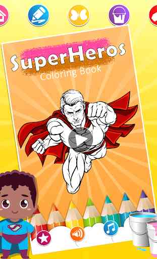 Super-heróis para colorir 1