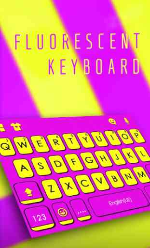 Tema Keyboard Purple Yellow Stripes 1