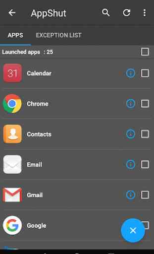 AppShut: Feche os aplicativos em execução 2