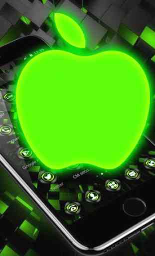 Black Neon Tech Green Apple Theme 4