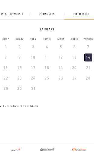 Calendar of event jakarta 1