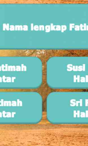 Fatimah Halilintar Trivia Game 3