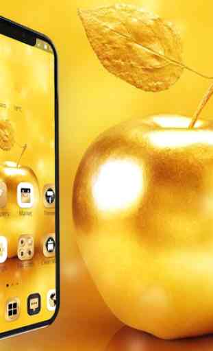 Gold Luxury Apple Theme For XS 4