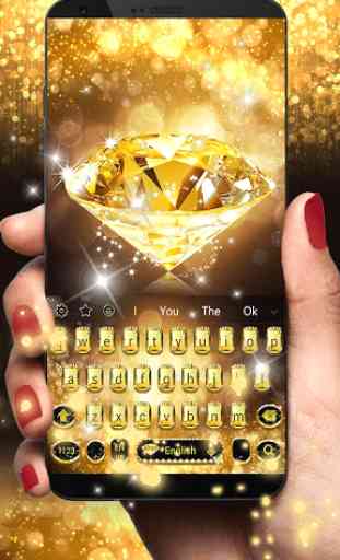 Ouro diamante teclado tema Gold Diamond 1