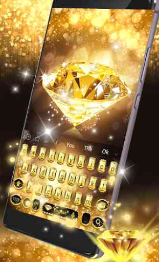 Ouro diamante teclado tema Gold Diamond 2
