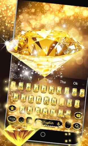 Ouro diamante teclado tema Gold Diamond 3