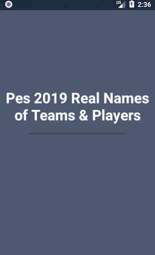 Pes 2019 Nomes Reais de Equipes e Jogadores 1