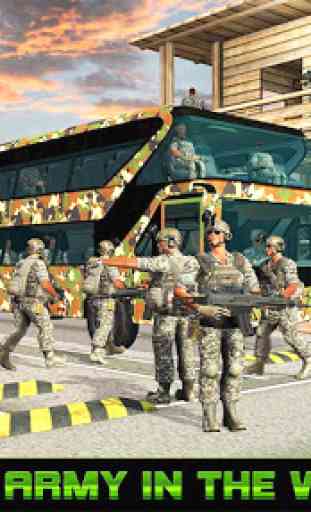 Simulador de transporte de bus do exército offroad 1