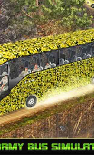 Simulador de transporte de bus do exército offroad 4