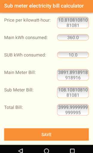 Sub Meter Electricity Bill Calculator 4