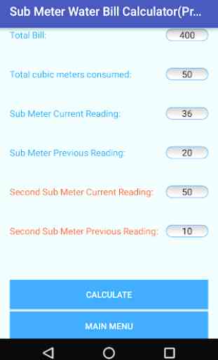 Sub Meter Water Bill Calculator (Pro Business) 3