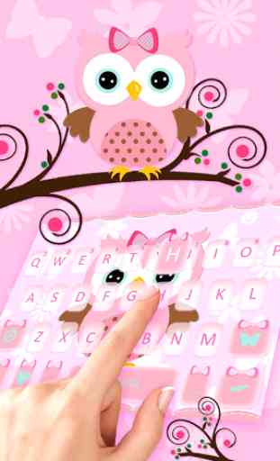 Tema de teclado Pink Owl 2