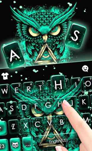 Tema Keyboard Angry Owl Art 2
