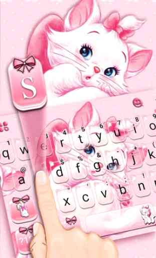 Tema Keyboard Girlish Kitty 1