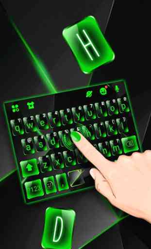 Tema Keyboard Green Glass Tech 2