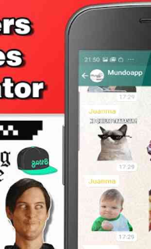 Wastickerapps stickers gerador memes para WhatsApp 1