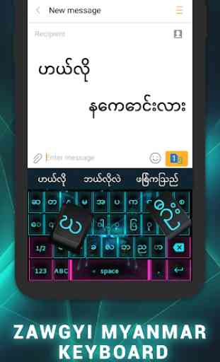 Zawgyi Myanmar Indic indicador de teclado 2019 2