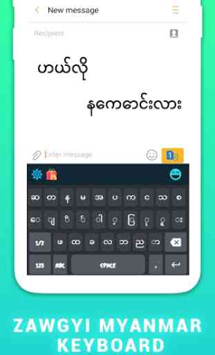 Zawgyi Myanmar Indic indicador de teclado 2019 3
