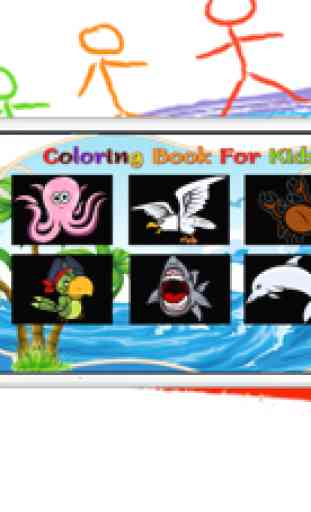 Pintura Jogos Infantis: animais aquáticos grátis !! 2