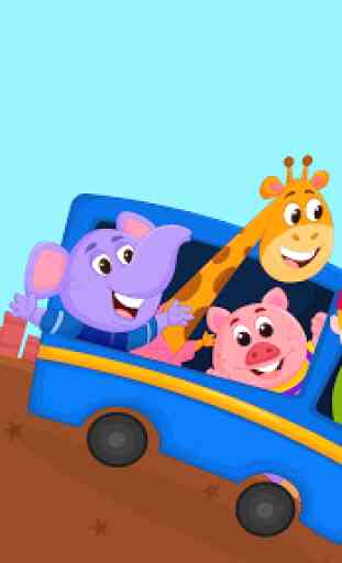 Wheels On The Bus Nursery Rhyme & Song For Toddler 3