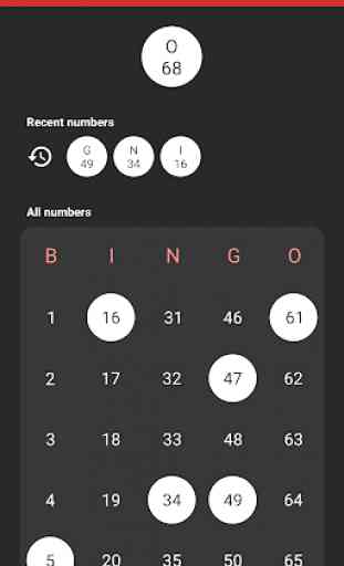 Bingo number generator & caller 2