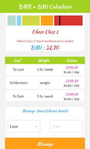 BMR & BMI Calculator 3