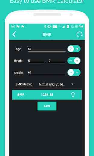 Calculadora BMI - perda de peso e calculadora BMR 3