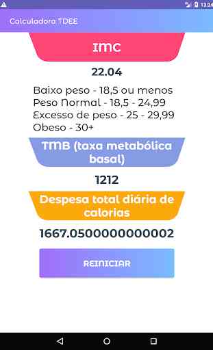 Calculadora TDEE - Calorie Intake Calculator 3